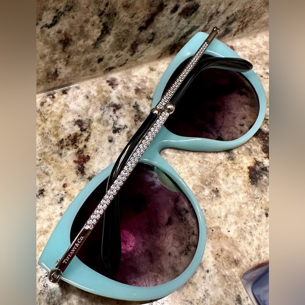 Tiffany & Co. Blue Black Crystal Sunglasses TF 4143-B RARE RETIRED - Picture 7 of 10